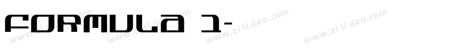 Formula 1字体转换